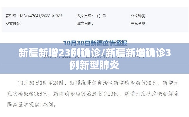 新疆新增23例确诊/新疆新增确诊3例新型肺炎 新疆新增23例确诊/新疆新增确诊3例新型肺炎