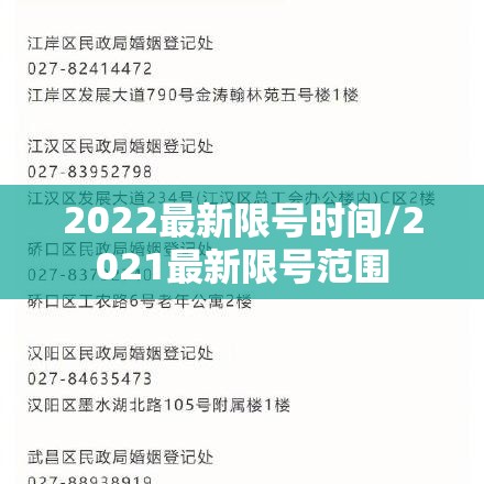 2022最新限号时间/2021最新限号范围 2022最新限号时间/2021最新限号范围