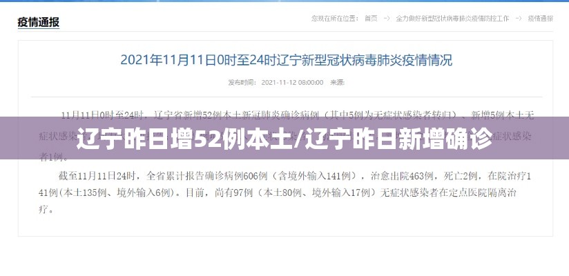 辽宁昨日增52例本土/辽宁昨日新增确诊
