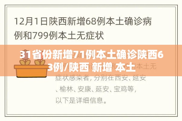 31省份新增71例本土确诊陕西63例/陕西 新增 本土 31省份新增71例本土确诊陕西63例/陕西 新增 本土