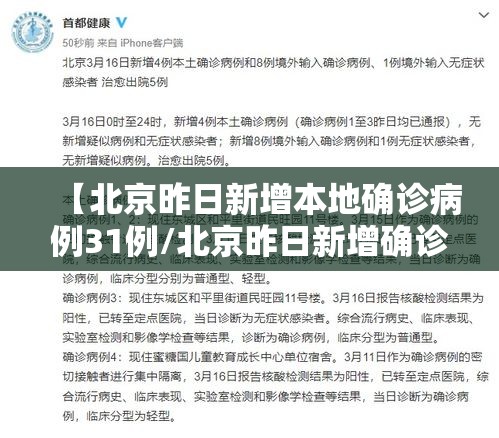 【北京昨日新增本地确诊病例31例/北京昨日新增确诊病例轨迹】 【北京昨日新增本地确诊病例31例/北京昨日新增确诊病例轨迹】