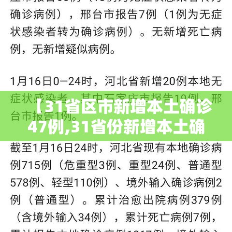 【31省区市新增本土确诊47例,31省份新增本土确诊47例】 【31省区市新增本土确诊47例,31省份新增本土确诊47例】