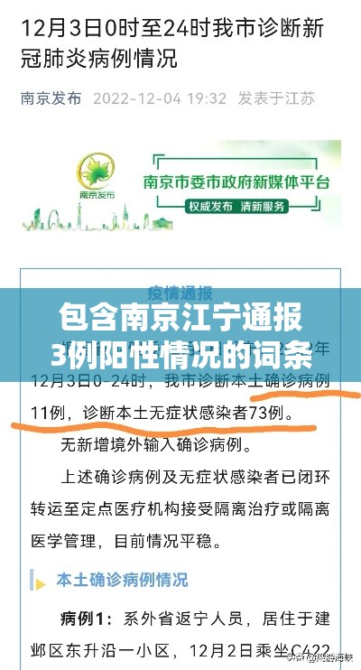 包含南京江宁通报3例阳性情况的词条