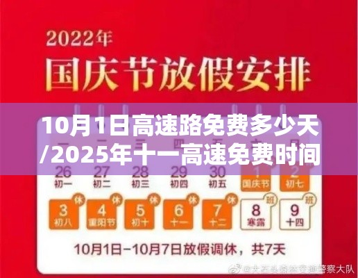 10月1日高速路免费多少天/2025年十一高速免费时间表 10月1日高速路免费多少天/2025年十一高速免费时间表