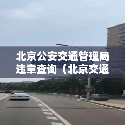 北京公安交通管理局违章查询(北京交通公安违章查询官网) 北京公安交通管理局违章查询(北京交通公安违章查询官网)