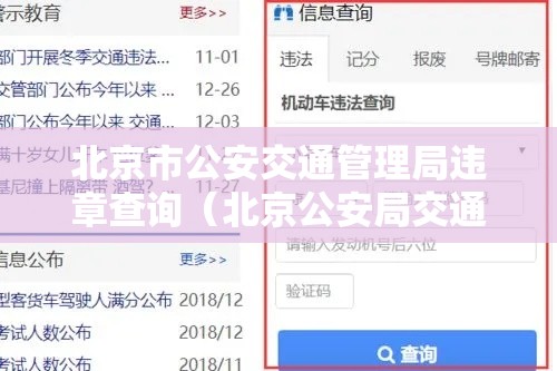北京市公安交通管理局违章查询(北京公安局交通管理局网站违章查询) 北京市公安交通管理局违章查询(北京公安局交通管理局网站违章查询)