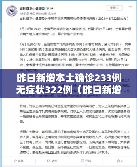 昨日新增本土确诊233例无症状322例(昨日新增确诊11例无症状) 昨日新增本土确诊233例无症状322例(昨日新增确诊11例无症状)