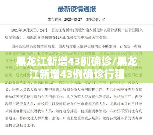 黑龙江新增43例确诊/黑龙江新增43例确诊行程 黑龙江新增43例确诊/黑龙江新增43例确诊行程