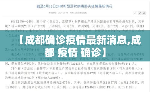 【成都确诊疫情最新消息,成都 疫情 确诊】 【成都确诊疫情最新消息,成都 疫情 确诊】
