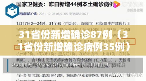 31省份新增确诊87例(31省份新增确诊病例35例) 31省份新增确诊87例(31省份新增确诊病例35例)