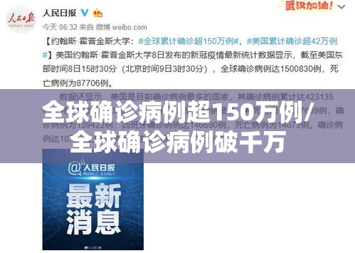 全球确诊病例超150万例/全球确诊病例破千万 全球确诊病例超150万例/全球确诊病例破千万
