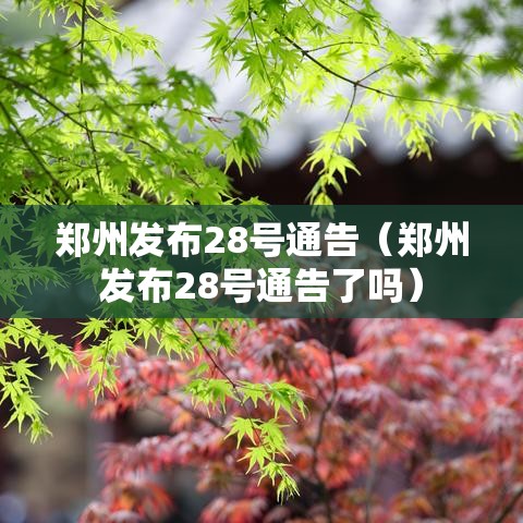 郑州发布28号通告(郑州发布28号通告了吗) 郑州发布28号通告(郑州发布28号通告了吗)