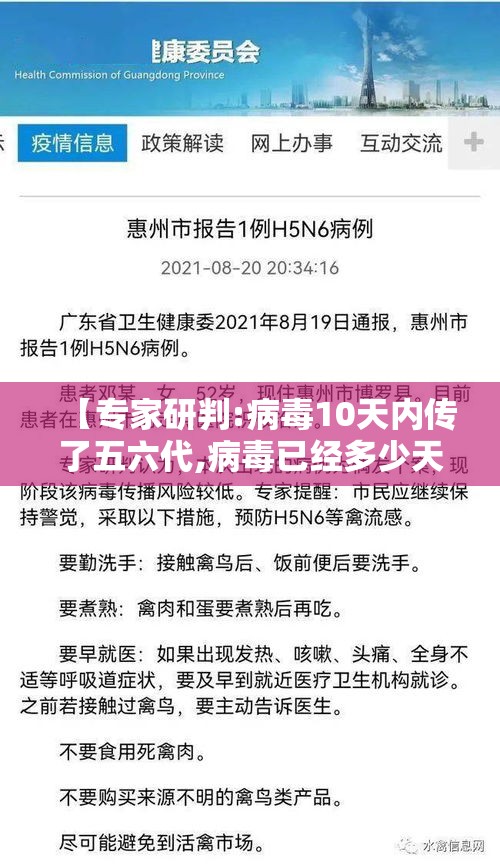 【专家研判:病毒10天内传了五六代,病毒已经多少天了】 【专家研判:病毒10天内传了五六代,病毒已经多少天了】