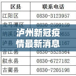 泸州新冠疫情最新消息今天:泸州新型冠状病毒最新消息 泸州新冠疫情最新消息今天:泸州新型冠状病毒最新消息