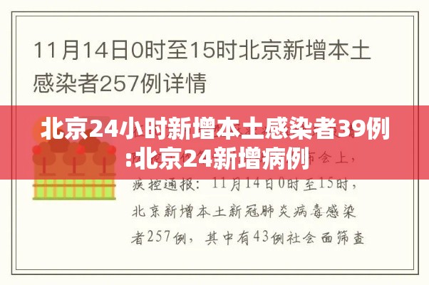 北京24小时新增本土感染者39例:北京24新增病例