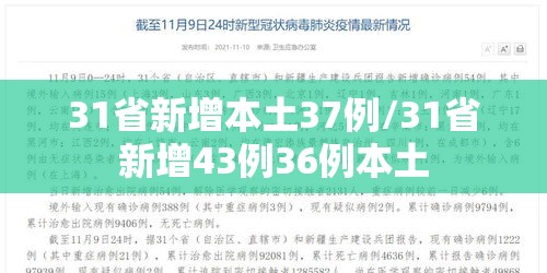 31省新增本土37例/31省新增43例36例本土