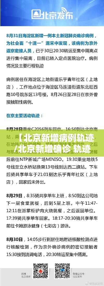 【北京新增病例轨迹/北京新增确诊 轨迹】 【北京新增病例轨迹/北京新增确诊 轨迹】