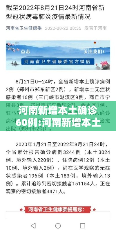 河南新增本土确诊60例:河南新增本土12例 河南新增本土确诊60例:河南新增本土12例