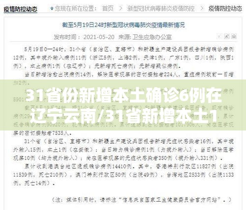 31省份新增本土确诊6例在辽宁云南/31省新增本土1例在辽宁 31省份新增本土确诊6例在辽宁云南/31省新增本土1例在辽宁