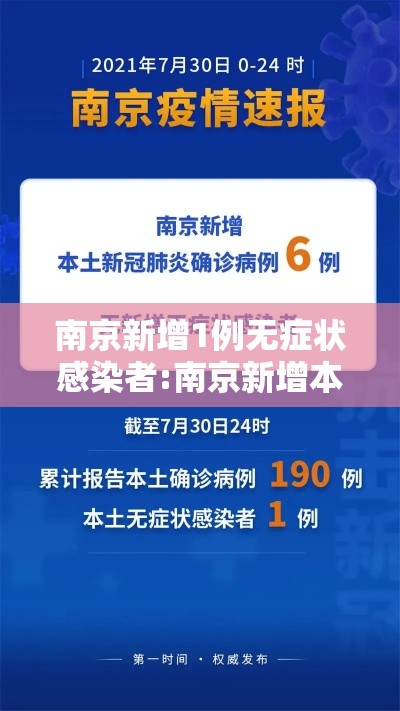 南京新增1例无症状感染者:南京新增本土确诊2例无症状6例 南京新增1例无症状感染者:南京新增本土确诊2例无症状6例