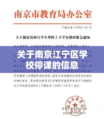 关于南京江宁区学校停课的信息 关于南京江宁区学校停课的信息