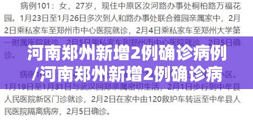 河南郑州新增2例确诊病例/河南郑州新增2例确诊病例是哪里的 河南郑州新增2例确诊病例/河南郑州新增2例确诊病例是哪里的
