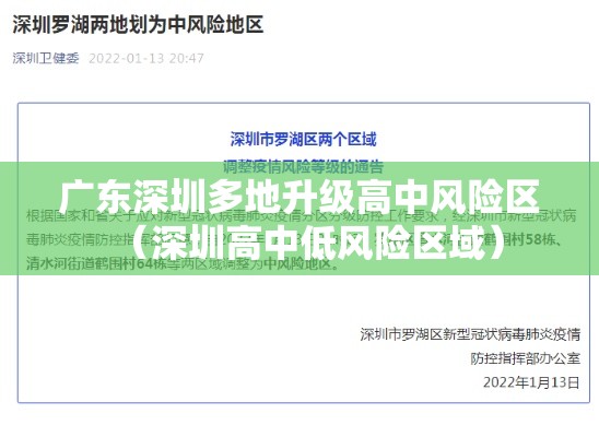 广东深圳多地升级高中风险区(深圳高中低风险区域) 广东深圳多地升级高中风险区(深圳高中低风险区域)