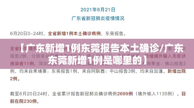 【广东新增1例东莞报告本土确诊/广东东莞新增1例是哪里的】