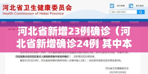 河北省新增23例确诊(河北省新增确诊24例 其中本土8例) 河北省新增23例确诊(河北省新增确诊24例 其中本土8例)