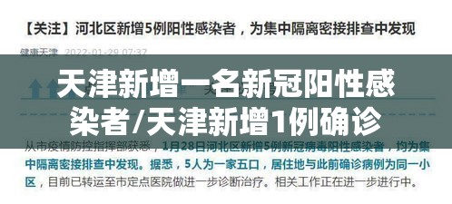 天津新增一名新冠阳性感染者/天津新增1例确诊 天津新增一名新冠阳性感染者/天津新增1例确诊