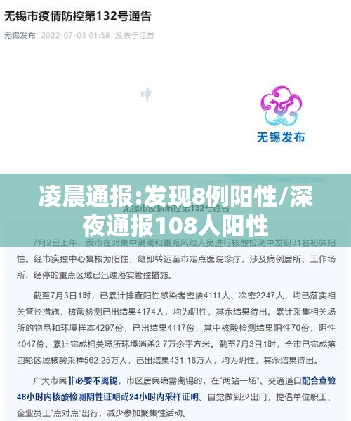 凌晨通报:发现8例阳性/深夜通报108人阳性 凌晨通报:发现8例阳性/深夜通报108人阳性