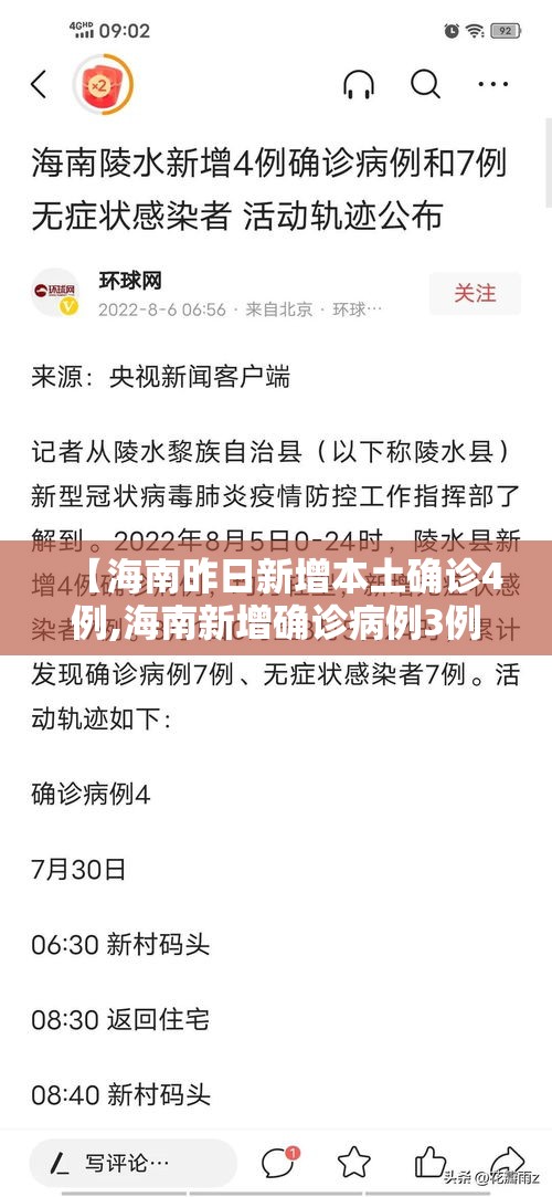 【海南昨日新增本土确诊4例,海南新增确诊病例3例 累计46例】 【海南昨日新增本土确诊4例,海南新增确诊病例3例 累计46例】