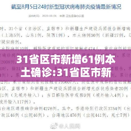 31省区市新增61例本土确诊:31省区市新增62例本土确诊疫情 31省区市新增61例本土确诊:31省区市新增62例本土确诊疫情