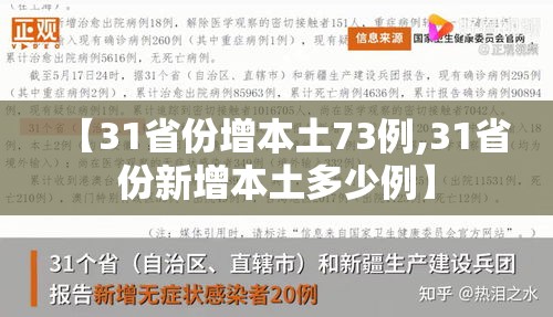 【31省份增本土73例,31省份新增本土多少例】 【31省份增本土73例,31省份新增本土多少例】