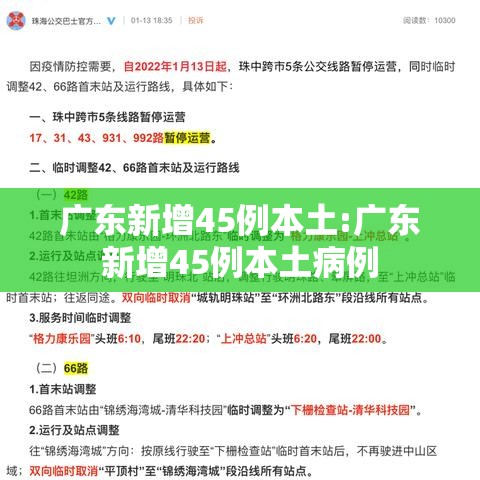 广东新增45例本土:广东新增45例本土病例 广东新增45例本土:广东新增45例本土病例