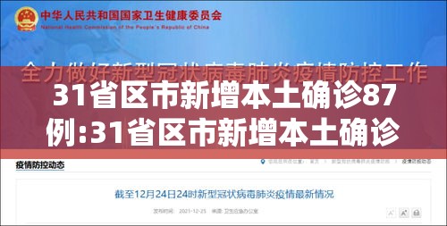 31省区市新增本土确诊87例:31省区市新增本土确诊病例3例