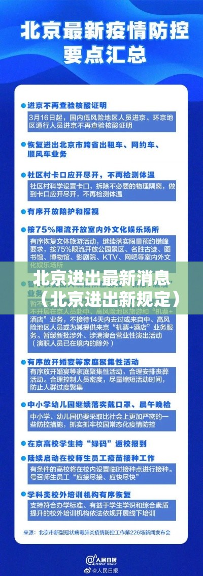 北京进出最新消息(北京进出新规定) 北京进出最新消息(北京进出新规定)