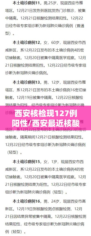 西安核检现127例阳性/西安最近核酸检测有没有阳性 西安核检现127例阳性/西安最近核酸检测有没有阳性