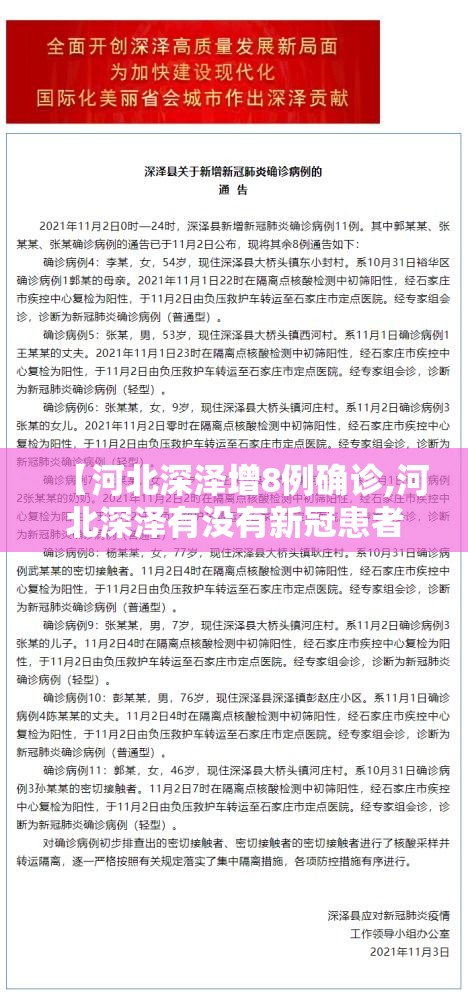 【河北深泽增8例确诊,河北深泽有没有新冠患者】 【河北深泽增8例确诊,河北深泽有没有新冠患者】