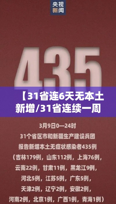 【31省连6天无本土新增/31省连续一周无本土新增】
