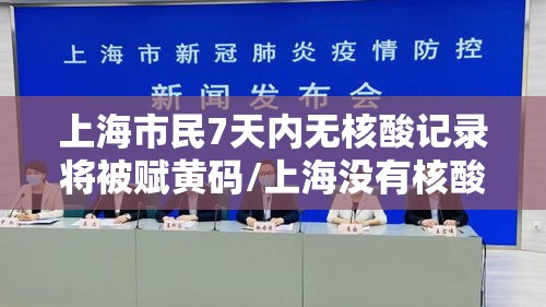 上海市民7天内无核酸记录将被赋黄码/上海没有核酸检测 上海市民7天内无核酸记录将被赋黄码/上海没有核酸检测