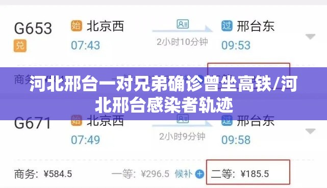 河北邢台一对兄弟确诊曾坐高铁/河北邢台感染者轨迹