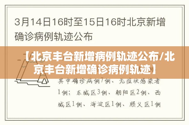 【北京丰台新增病例轨迹公布/北京丰台新增确诊病例轨迹】 【北京丰台新增病例轨迹公布/北京丰台新增确诊病例轨迹】