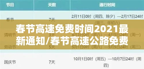 春节高速免费时间2021最新通知/春节高速公路免费时间2022 春节高速免费时间2021最新通知/春节高速公路免费时间2022