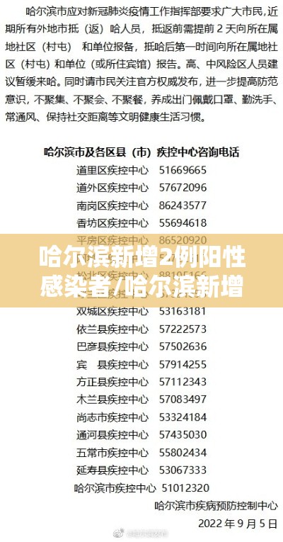 哈尔滨新增2例阳性感染者/哈尔滨新增一例阳性 哈尔滨新增2例阳性感染者/哈尔滨新增一例阳性