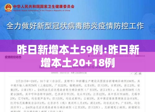 昨日新增本土59例:昨日新增本土20+18例 昨日新增本土59例:昨日新增本土20+18例