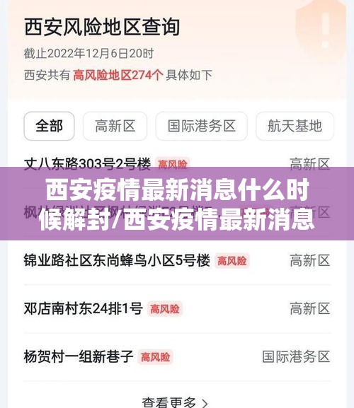 西安疫情最新消息什么时候解封/西安疫情最新消息什么时候解封的 西安疫情最新消息什么时候解封/西安疫情最新消息什么时候解封的