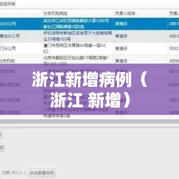 浙江新增病例(浙江 新增) 浙江新增病例(浙江 新增)