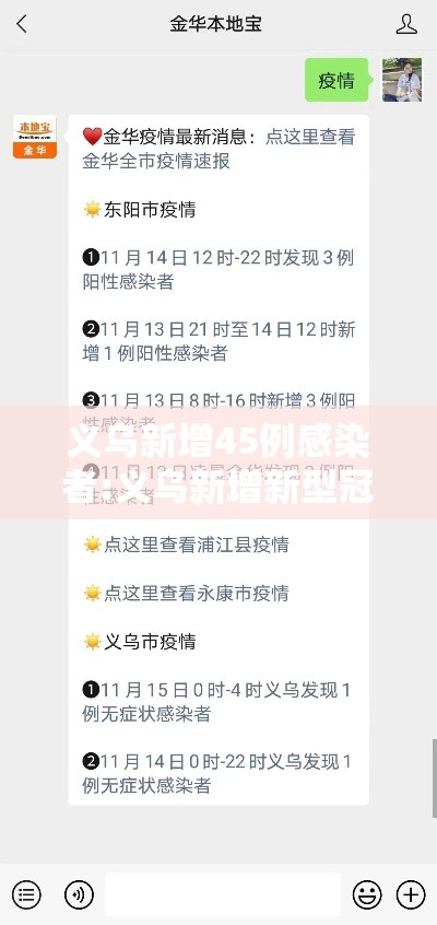 义乌新增45例感染者:义乌新增新型冠状病毒 义乌新增45例感染者:义乌新增新型冠状病毒