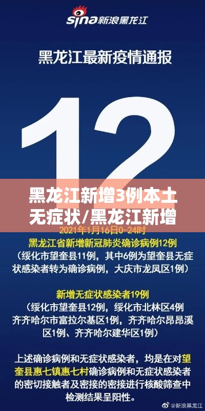黑龙江新增3例本土无症状/黑龙江新增31例无症状 黑龙江新增3例本土无症状/黑龙江新增31例无症状